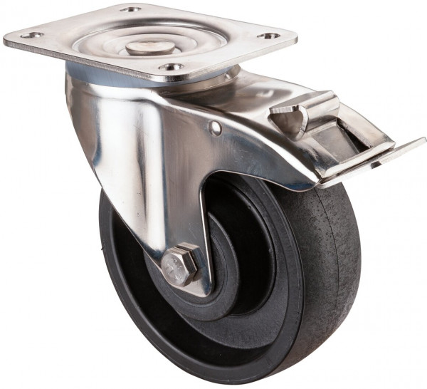 Stainless steel transport castor Art.-Nr. H120.B22.150