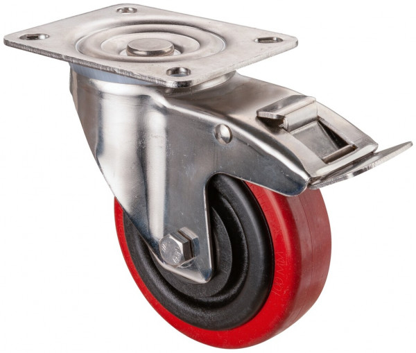 Stainless steel transport castor Art.-Nr. H120.B24.101