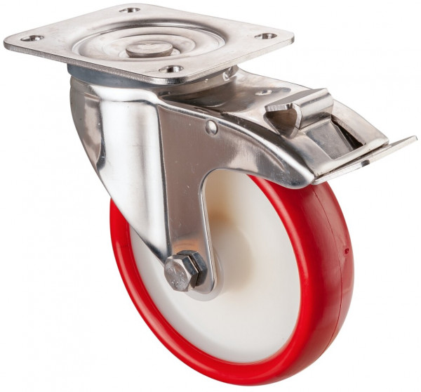 Stainless steel transport castor Art.-Nr. H120.B26.160