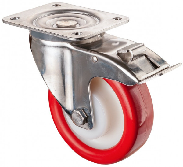 Stainless steel transport castor Art.-Nr. H120.B28.150