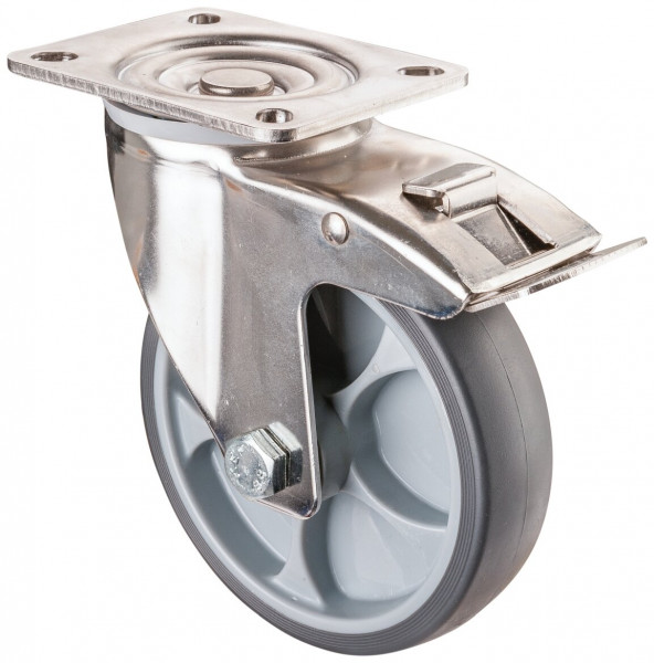 Stainless steel transport castor Art.-Nr. H120.B43.127