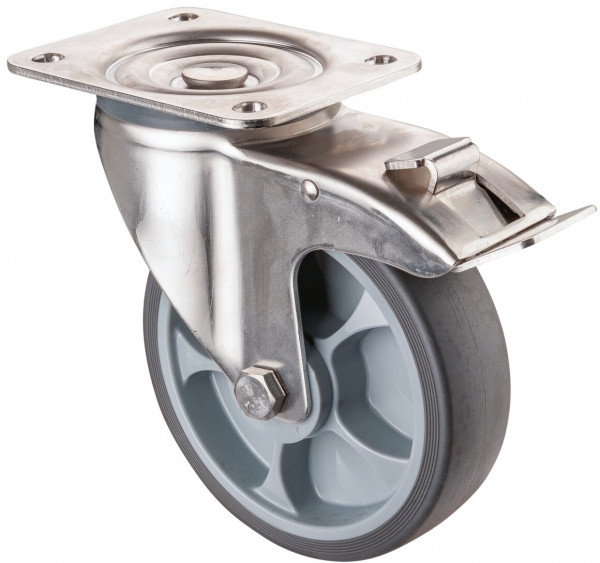 Stainless steel transport castor Art.-Nr. H120.B43.160