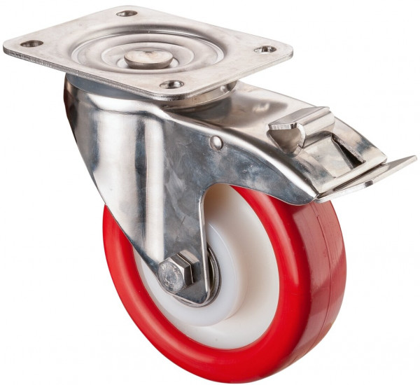 Stainless steel transport castor Art.-Nr. H120.B71.150