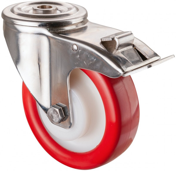 Stainless steel transport castor Art.-Nr. H121.B28.150