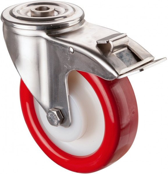 Stainless steel transport castor Art.-Nr. H121.B28.160