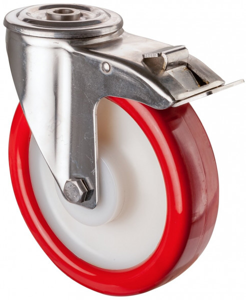 Stainless steel transport castor Art.-Nr. H121.B28.200