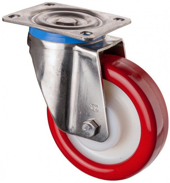 Stainless steel heavy-duty wheels Art.-Nr. HS100.B28.160