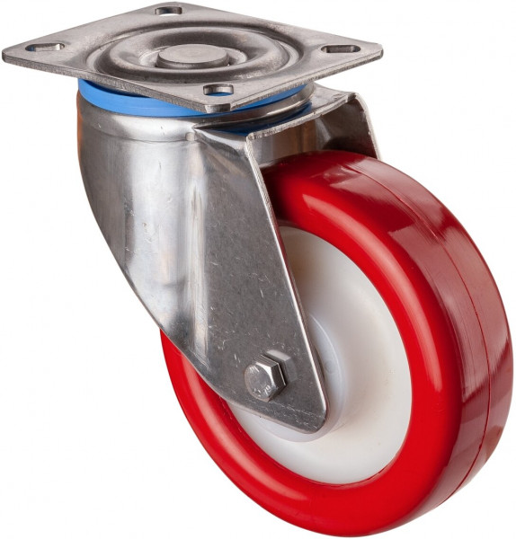 Stainless steel heavy-duty wheels Art.-Nr. HS100.B71.125