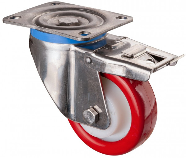 Stainless steel heavy-duty wheels Art.-Nr. HS120.B27.128