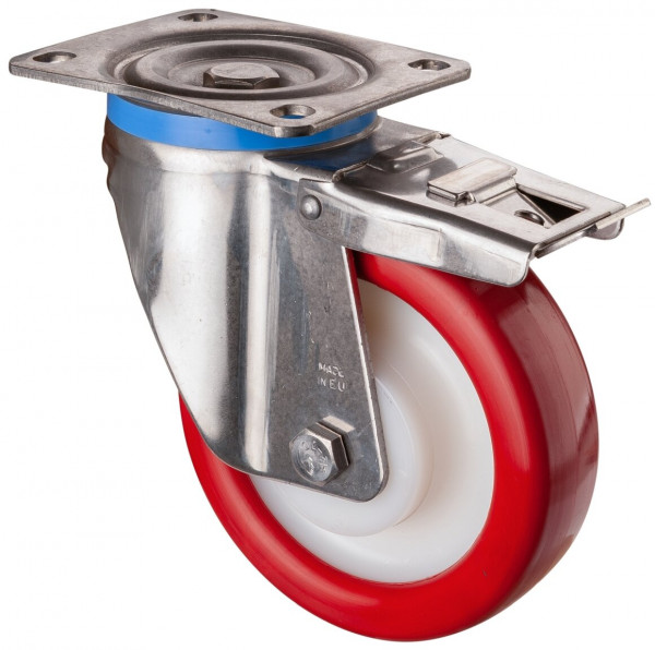 Stainless steel heavy-duty wheels Art.-Nr. HS120.B27.160