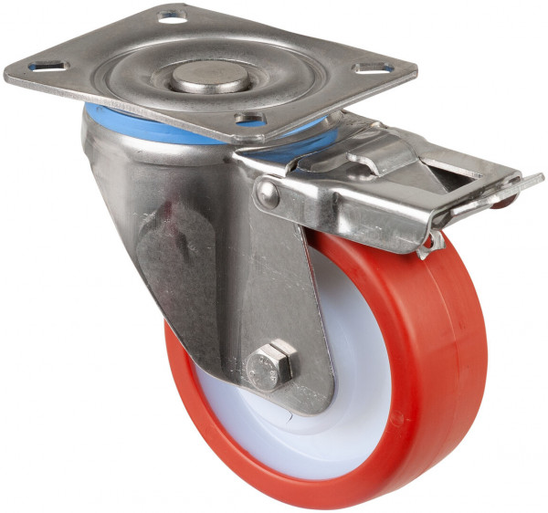 Stainless steel heavy-duty wheels Art.-Nr. HS120.B28.101