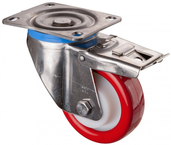 Stainless steel heavy-duty wheels Art.-Nr. HS120.B28.128