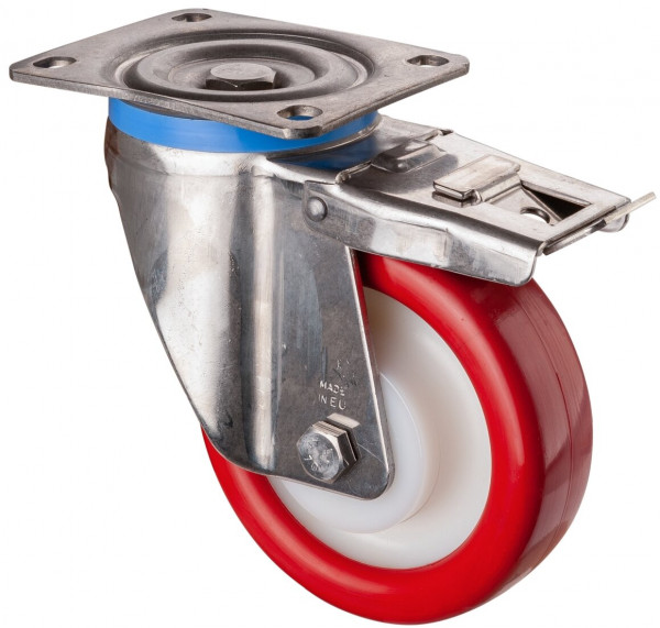 Stainless steel heavy-duty wheels Art.-Nr. HS120.B28.152