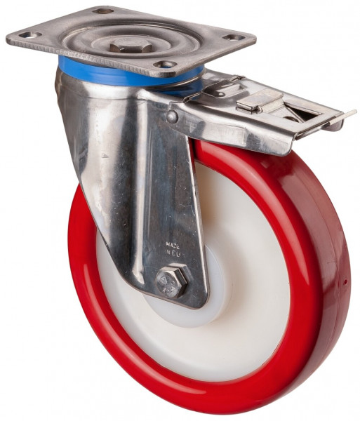 Stainless steel heavy-duty wheels Art.-Nr. HS120.B28.202