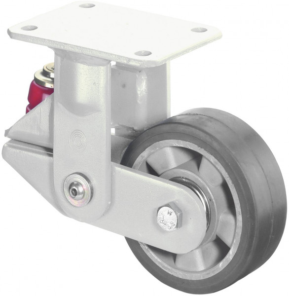 Heavy-duty castor with spring