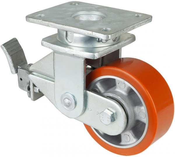 Heavy-duty castor with spring Art.-Nr. T120.B90.125