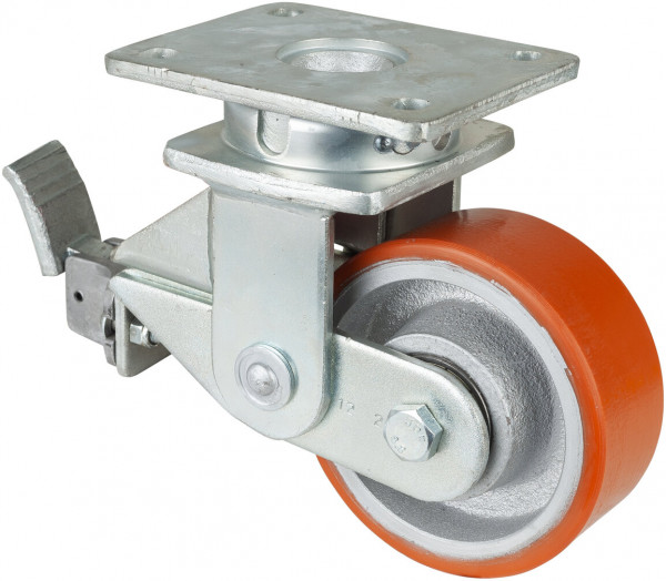 Heavy-duty castor with spring Art.-Nr. T120.C10.125