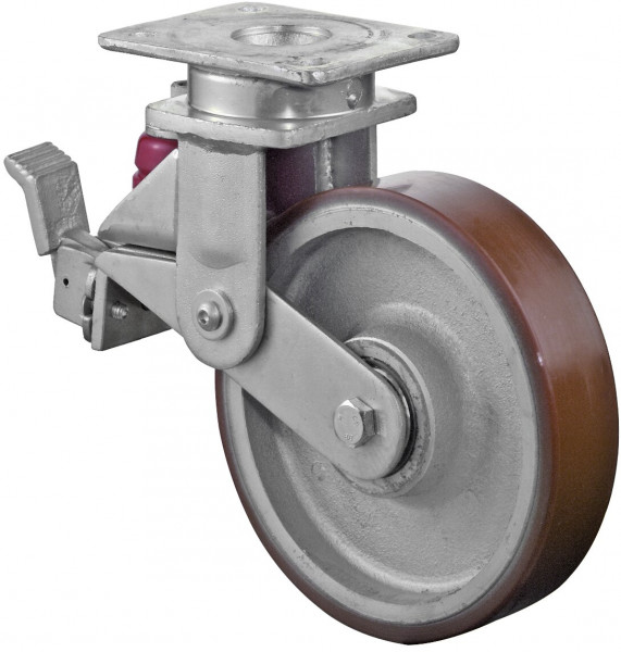 Heavy-duty castor with spring Art.-Nr. T120.C10.200