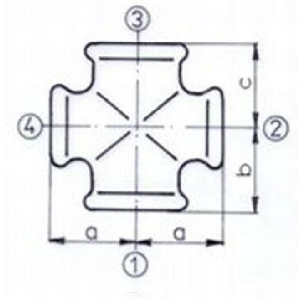 Kreuzstück Nr.180 Schwarz 1-1/4"