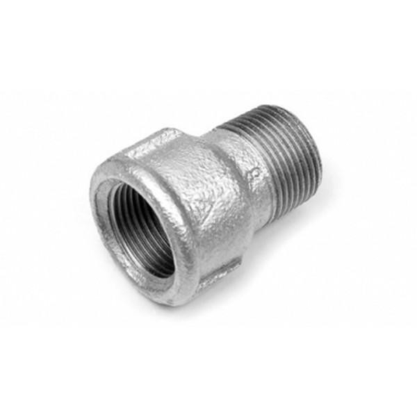 Socketnipple Nr.246 galvanized - Socket 1-1/2" x nipple 1/2"