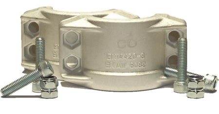 Safety Clamp set - Aluminium - 32x8 - (Clamp Range: 47-50mm)