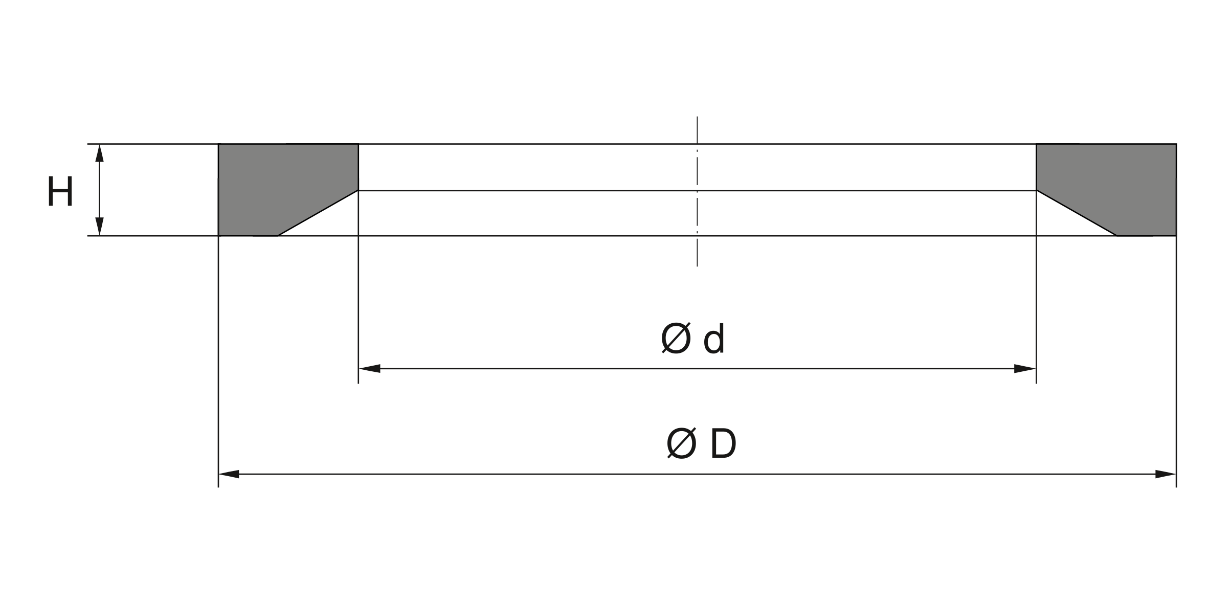 Flange seals - 44,70X50,70X2 - PRR - 80 FKM FP801804 - Dichtomatik - 67187494 measurement